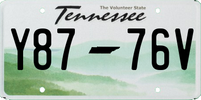 TN license plate Y8776V