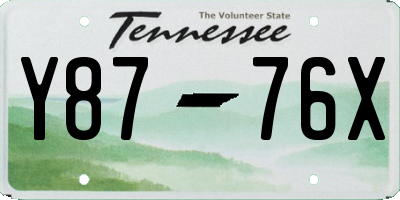 TN license plate Y8776X
