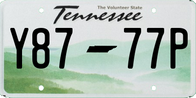 TN license plate Y8777P