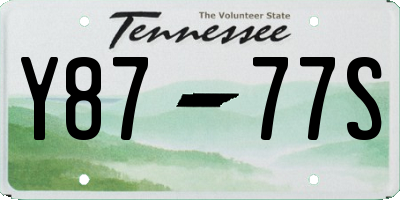 TN license plate Y8777S