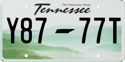 TN license plate Y8777T