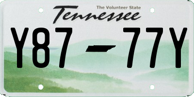 TN license plate Y8777Y