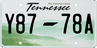 TN license plate Y8778A