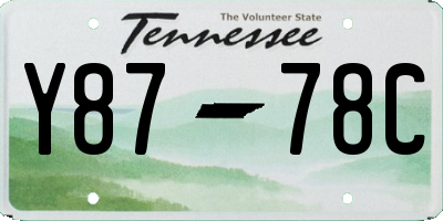 TN license plate Y8778C