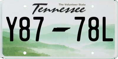 TN license plate Y8778L