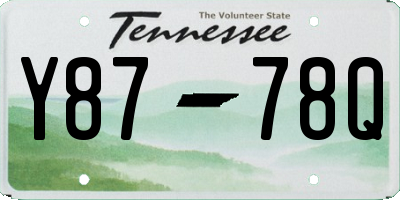 TN license plate Y8778Q