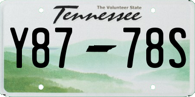 TN license plate Y8778S