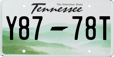 TN license plate Y8778T