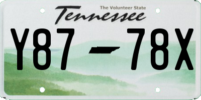 TN license plate Y8778X