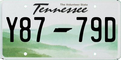TN license plate Y8779D