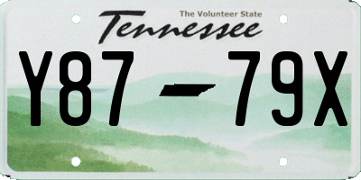 TN license plate Y8779X