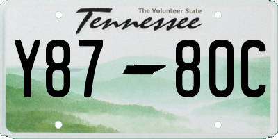 TN license plate Y8780C