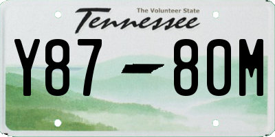 TN license plate Y8780M