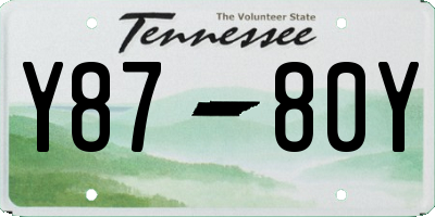 TN license plate Y8780Y