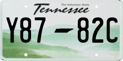 TN license plate Y8782C