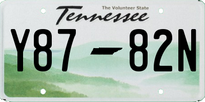 TN license plate Y8782N