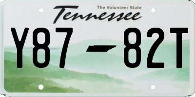 TN license plate Y8782T