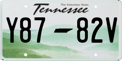 TN license plate Y8782V