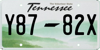 TN license plate Y8782X