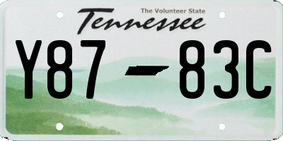 TN license plate Y8783C