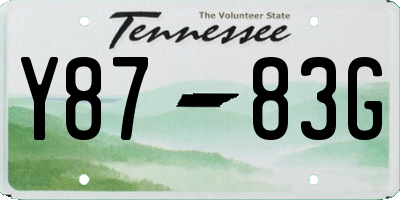 TN license plate Y8783G