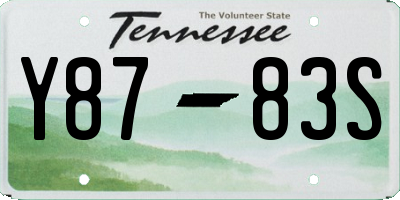 TN license plate Y8783S