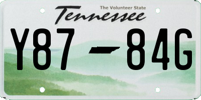 TN license plate Y8784G