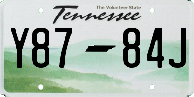 TN license plate Y8784J