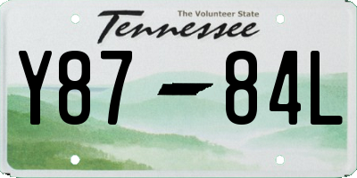TN license plate Y8784L