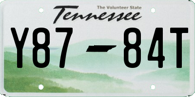 TN license plate Y8784T