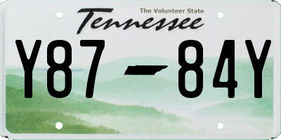 TN license plate Y8784Y