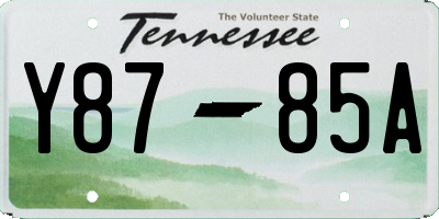 TN license plate Y8785A
