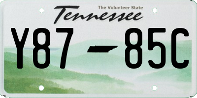 TN license plate Y8785C