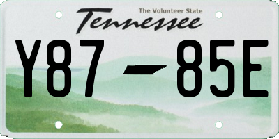 TN license plate Y8785E