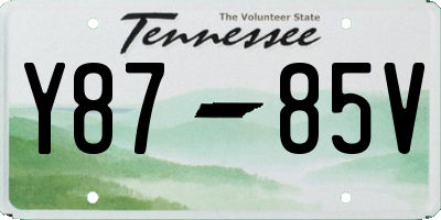 TN license plate Y8785V