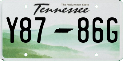 TN license plate Y8786G
