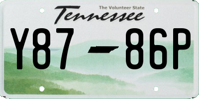 TN license plate Y8786P