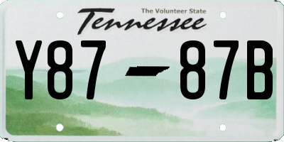 TN license plate Y8787B
