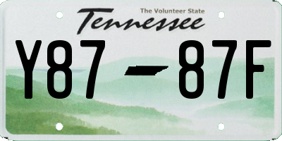 TN license plate Y8787F