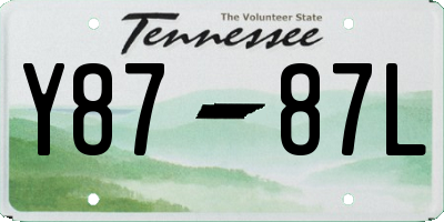 TN license plate Y8787L