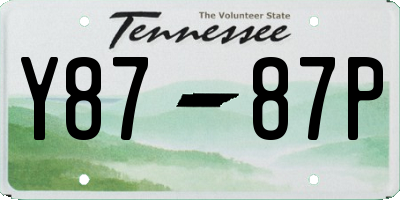 TN license plate Y8787P