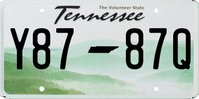 TN license plate Y8787Q
