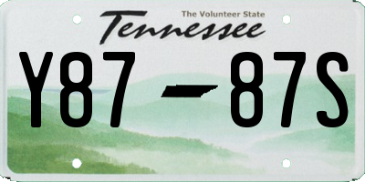 TN license plate Y8787S