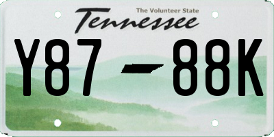 TN license plate Y8788K