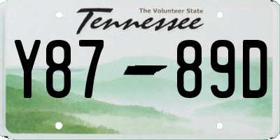 TN license plate Y8789D