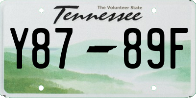 TN license plate Y8789F