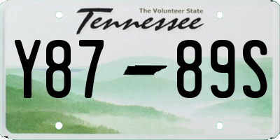 TN license plate Y8789S