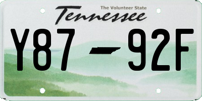 TN license plate Y8792F