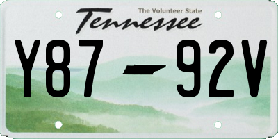 TN license plate Y8792V