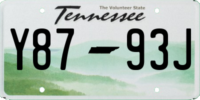 TN license plate Y8793J